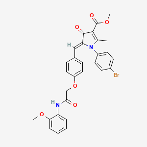 methyl 1-(4-bromophenyl)-5-(4-{2-[(2-methoxyphenyl)amino]-2-oxoethoxy}benzylidene)-2-methyl-4-oxo-4,5-dihydro-1H-pyrrole-3-carboxylate