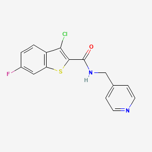 molecular formula C15H10ClFN2OS B4978500 3-chloro-6-fluoro-N-(4-pyridinylmethyl)-1-benzothiophene-2-carboxamide 