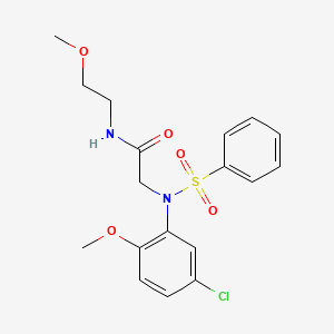 N~2~-(5-chloro-2-methoxyphenyl)-N~1~-(2-methoxyethyl)-N~2~-(phenylsulfonyl)glycinamide