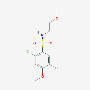 molecular formula C10H13Cl2NO4S B497851 2,5-dichloro-4-methoxy-N-(2-methoxyethyl)benzenesulfonamide CAS No. 915915-19-4
