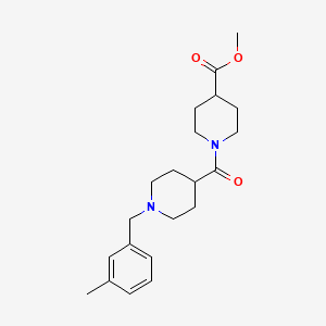 molecular formula C21H30N2O3 B4978510 methyl 1-{[1-(3-methylbenzyl)-4-piperidinyl]carbonyl}-4-piperidinecarboxylate 