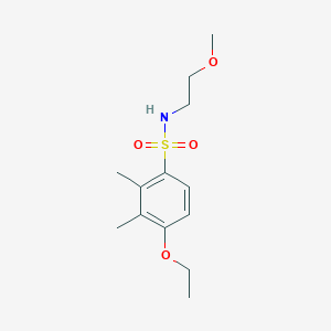 molecular formula C13H21NO4S B497852 4-ethoxy-N-(2-methoxyethyl)-2,3-dimethylbenzenesulfonamide CAS No. 915927-78-5