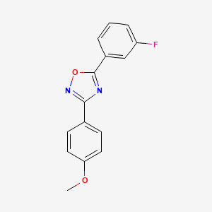 molecular formula C15H11FN2O2 B4978521 5-(3-fluorophenyl)-3-(4-methoxyphenyl)-1,2,4-oxadiazole 