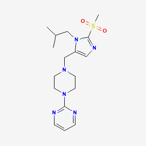 2-(4-{[1-isobutyl-2-(methylsulfonyl)-1H-imidazol-5-yl]methyl}-1-piperazinyl)pyrimidine