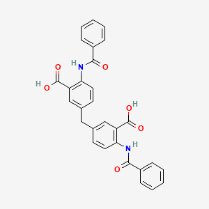 molecular formula C29H22N2O6 B4978536 3,3'-methylenebis[6-(benzoylamino)benzoic acid] 