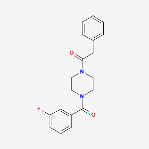 molecular formula C19H19FN2O2 B4978540 1-(3-fluorobenzoyl)-4-(phenylacetyl)piperazine 