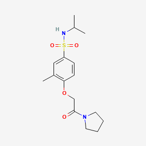 N-isopropyl-3-methyl-4-[2-oxo-2-(1-pyrrolidinyl)ethoxy]benzenesulfonamide
