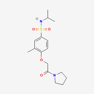 molecular formula C16H24N2O4S B4978549 N-isopropyl-3-methyl-4-[2-oxo-2-(1-pyrrolidinyl)ethoxy]benzenesulfonamide 