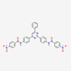 N,N'-[(6-phenyl-2,4-pyrimidinediyl)di-4,1-phenylene]bis(4-nitrobenzamide)