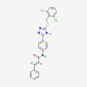 molecular formula C25H20Cl2N4OS B4978581 N-(4-{5-[(2,6-dichlorobenzyl)thio]-4-methyl-4H-1,2,4-triazol-3-yl}phenyl)-3-phenylacrylamide 