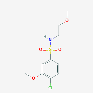molecular formula C10H14ClNO4S B497859 4-chloro-3-methoxy-N-(2-methoxyethyl)benzenesulfonamide CAS No. 915915-78-5