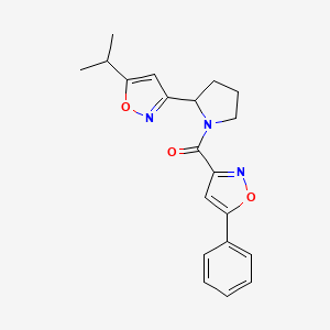 5-isopropyl-3-{1-[(5-phenyl-3-isoxazolyl)carbonyl]-2-pyrrolidinyl}isoxazole