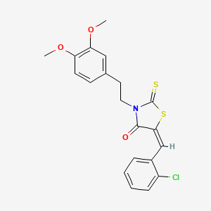 molecular formula C20H18ClNO3S2 B4978622 5-(2-chlorobenzylidene)-3-[2-(3,4-dimethoxyphenyl)ethyl]-2-thioxo-1,3-thiazolidin-4-one 