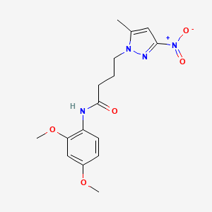 molecular formula C16H20N4O5 B4978623 N-(2,4-dimethoxyphenyl)-4-(5-methyl-3-nitro-1H-pyrazol-1-yl)butanamide 