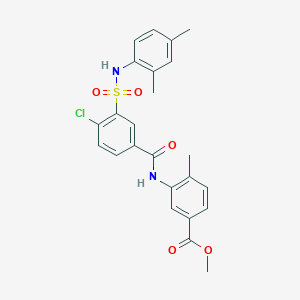 methyl 3-[(4-chloro-3-{[(2,4-dimethylphenyl)amino]sulfonyl}benzoyl)amino]-4-methylbenzoate