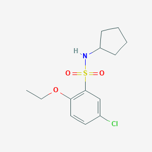 molecular formula C13H18ClNO3S B497865 5-chloro-N-cyclopentyl-2-ethoxybenzenesulfonamide CAS No. 838887-17-5