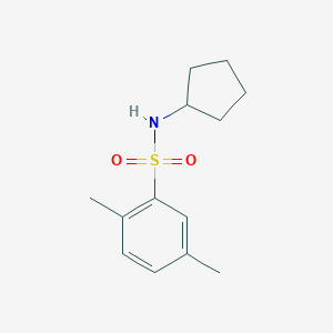 molecular formula C13H19NO2S B497866 N-cyclopentyl-2,5-dimethylbenzenesulfonamide CAS No. 876550-35-5