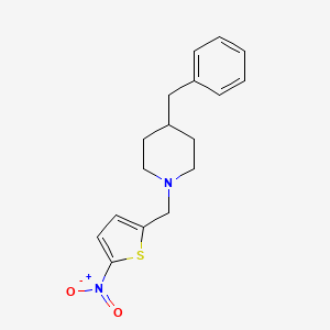 molecular formula C17H20N2O2S B4978671 4-benzyl-1-[(5-nitro-2-thienyl)methyl]piperidine 