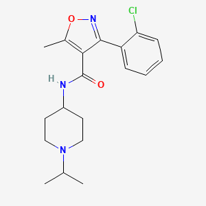 molecular formula C19H24ClN3O2 B4978677 3-(2-chlorophenyl)-N-(1-isopropyl-4-piperidinyl)-5-methyl-4-isoxazolecarboxamide 