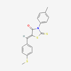 3-(4-methylphenyl)-5-[4-(methylthio)benzylidene]-2-thioxo-1,3-thiazolidin-4-one