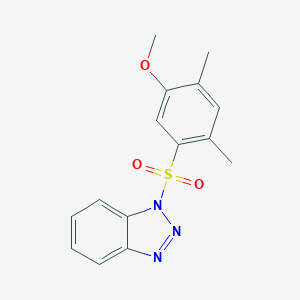 molecular formula C15H15N3O3S B497872 1-((5-methoxy-2,4-dimethylphenyl)sulfonyl)-1H-benzo[d][1,2,3]triazole CAS No. 927636-91-7