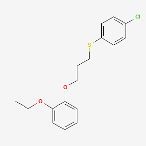 molecular formula C17H19ClO2S B4978746 1-{3-[(4-chlorophenyl)thio]propoxy}-2-ethoxybenzene 