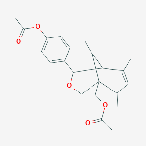 4-{5-[(acetyloxy)methyl]-6,8,9-trimethyl-3-oxabicyclo[3.3.1]non-7-en-2-yl}phenyl acetate