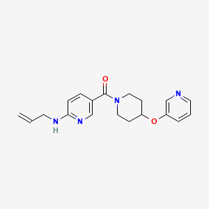 molecular formula C19H22N4O2 B4978789 N-allyl-5-{[4-(3-pyridinyloxy)-1-piperidinyl]carbonyl}-2-pyridinamine 