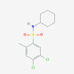 molecular formula C13H17Cl2NO2S B497879 4,5-dichloro-N-cyclohexyl-2-methylbenzenesulfonamide CAS No. 927637-00-1