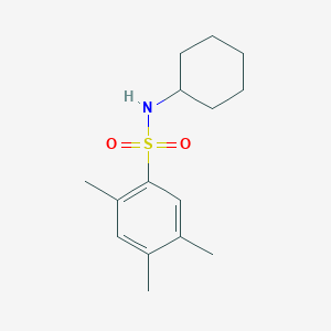 molecular formula C15H23NO2S B497880 N-cyclohexyl-2,4,5-trimethylbenzenesulfonamide CAS No. 889773-42-6