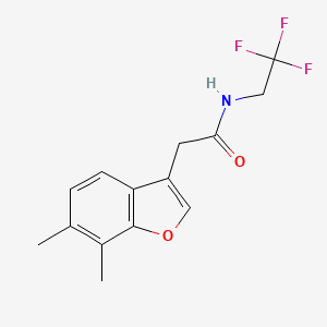 2-(6,7-dimethyl-1-benzofuran-3-yl)-N-(2,2,2-trifluoroethyl)acetamide