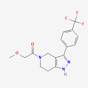 molecular formula C16H16F3N3O2 B4978834 5-(methoxyacetyl)-3-[4-(trifluoromethyl)phenyl]-4,5,6,7-tetrahydro-1H-pyrazolo[4,3-c]pyridine 
