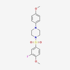 molecular formula C18H21IN2O4S B4978843 1-[(3-iodo-4-methoxyphenyl)sulfonyl]-4-(4-methoxyphenyl)piperazine 