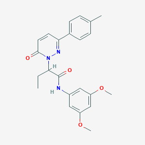 molecular formula C23H25N3O4 B4978849 N-(3,5-dimethoxyphenyl)-2-[3-(4-methylphenyl)-6-oxo-1(6H)-pyridazinyl]butanamide 