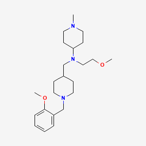 molecular formula C23H39N3O2 B4978879 N-{[1-(2-methoxybenzyl)-4-piperidinyl]methyl}-N-(2-methoxyethyl)-1-methyl-4-piperidinamine 