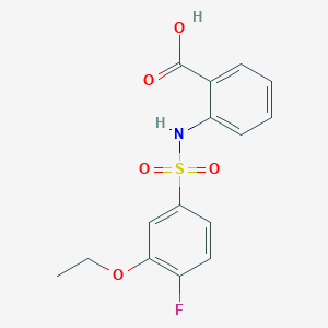 2-{[(3-Ethoxy-4-fluorophenyl)sulfonyl]amino}benzoic acid