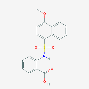molecular formula C18H15NO5S B497891 2-{[(4-Methoxynaphthyl)sulfonyl]amino}benzoic acid CAS No. 927637-21-6
