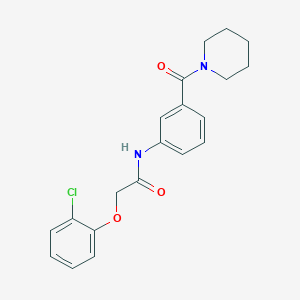 molecular formula C20H21ClN2O3 B4978930 2-(2-chlorophenoxy)-N-[3-(1-piperidinylcarbonyl)phenyl]acetamide 