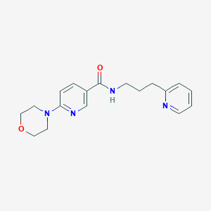 molecular formula C18H22N4O2 B4978955 6-(4-morpholinyl)-N-[3-(2-pyridinyl)propyl]nicotinamide 