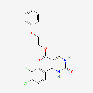 2-phenoxyethyl 4-(3,4-dichlorophenyl)-6-methyl-2-oxo-1,2,3,4-tetrahydro-5-pyrimidinecarboxylate