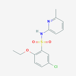 molecular formula C14H15ClN2O3S B497898 5-chloro-2-ethoxy-N-(6-methyl-2-pyridinyl)benzenesulfonamide 