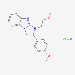 molecular formula C18H18ClN3O2 B4978982 2-[2-(4-methoxyphenyl)-1H-imidazo[1,2-a]benzimidazol-1-yl]ethanol hydrochloride 
