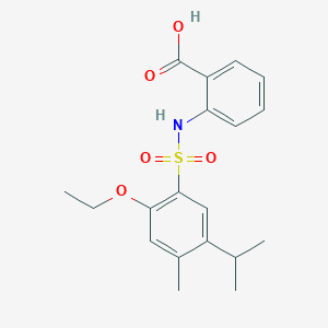 molecular formula C19H23NO5S B497899 2-{[(2-Ethoxy-5-isopropyl-4-methylphenyl)sulfonyl]amino}benzoic acid CAS No. 927637-29-4