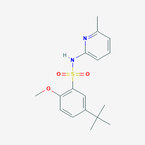 5-tert-butyl-2-methoxy-N-(6-methyl-2-pyridinyl)benzenesulfonamide