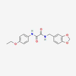 molecular formula C18H18N2O5 B4979004 N-(1,3-benzodioxol-5-ylmethyl)-N'-(4-ethoxyphenyl)ethanediamide 