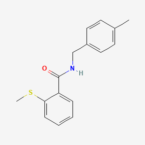 molecular formula C16H17NOS B4979008 N-(4-methylbenzyl)-2-(methylthio)benzamide 