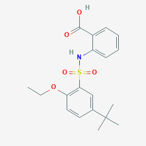 molecular formula C19H23NO5S B497901 2-(5-Tert-butyl-2-ethoxybenzenesulfonamido)benzoic acid CAS No. 927637-33-0