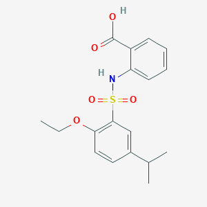 molecular formula C18H21NO5S B497903 2-{[(2-Ethoxy-5-isopropylphenyl)sulfonyl]amino}benzoic acid CAS No. 927637-37-4