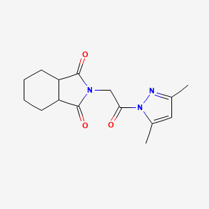 molecular formula C15H19N3O3 B4979039 2-[2-(3,5-dimethyl-1H-pyrazol-1-yl)-2-oxoethyl]hexahydro-1H-isoindole-1,3(2H)-dione 