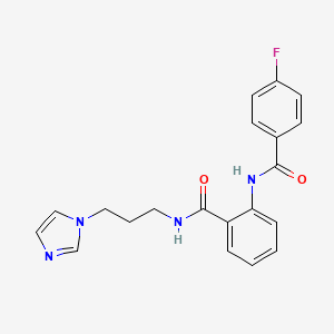 2-[(4-fluorobenzoyl)amino]-N-[3-(1H-imidazol-1-yl)propyl]benzamide